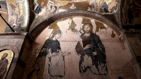 Una vista de los mosaicos del Museo de Chora (Kariye) o la iglesia ortodoxa griega bizantina en Estambul, Turquía. EFE / EPA / SEDAT SUNA