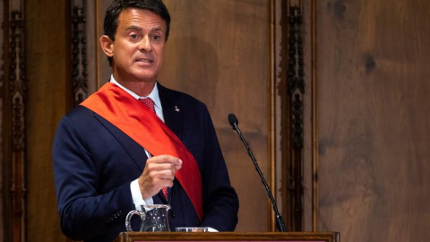 El candidato de Barcelona pel Canvi-Cs Manuel Valls, durante la sesión constitutiva del Ayuntamiento de Barcelona. EFE/ Quique García El candidato de Barcelona pel Canvi-Cs Manuel Valls, durante la sesión constitutiva del Ayuntamiento de Barcelona. EFE/ Quique García