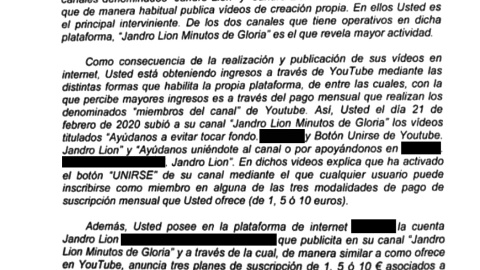 Pliego de cargos contra Jandro Lion. Pliego de cargos contra Jandro Lion.