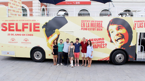 Boscobus mediante el que se promociona la película 'Selfie'. Boscobus mediante el que se promociona la película 'Selfie'.