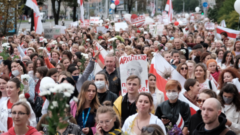 Protestas en Minsk. Fuente. REUTERS. Protestas en Minsk. Fuente. REUTERS.