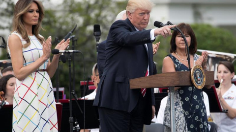 El presidente de Estados Unidos, Donald J. Trump, junto a la primera dama, Melania Trump. - EFE El presidente de Estados Unidos, Donald J. Trump, junto a la primera dama, Melania Trump. - EFE