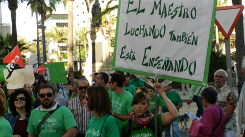 Profesores manifestándose en la Marea Verde de Madrid. IZQUIERDADIARIO.ES Profesores manifestándose en la Marea Verde de Madrid. IZQUIERDADIARIO.ES