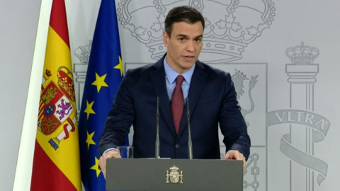 Pedro Sánchez comparece en La Moncloa. Pedro Sánchez comparece en La Moncloa.