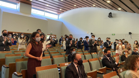 Cristina Menéndez, la número uno de la 69 promoción de jueces que este viernes ha recibido sus despachos. Foto: poderjudicial.es Cristina Menéndez, la número uno de la 69 promoción de jueces que este viernes ha recibido sus despachos. Foto: poderjudicial.es