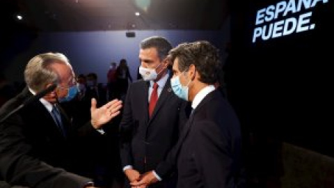 Banqueros, empresarios y agentes sociales, en la conferencia de Pedro Sánchez para afrontar la crisis Banqueros, empresarios y agentes sociales, en la conferencia de Pedro Sánchez para afrontar la crisis