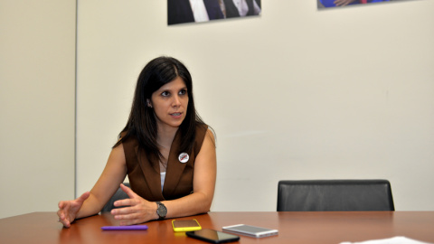 Marta Vilalta durant l'entrevista a les dependències del Parlament. LAIA ROS Marta Vilalta durant l'entrevista a les dependències del Parlament. LAIA ROS