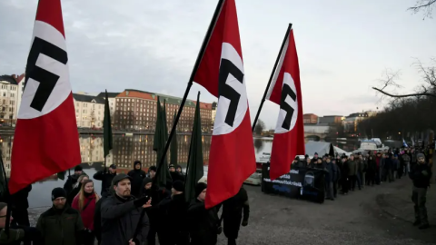 Manifestación nazi en Finlandia en 2016. REUTERS/Archivo. Manifestación nazi en Finlandia en 2016. REUTERS/Archivo.