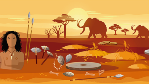 Ilustración sobre la prehistoria. / US Ilustración sobre la prehistoria. / US