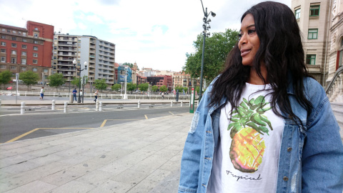 Mariama posa durante la entrevista./D. A.