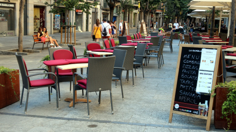 Una terrassa de Girona. ACN Una terrassa de Girona. ACN