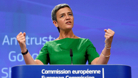 La comisaria de Competencia de la UE, Margrethe Vestager, en una rueda de prensa en Bruselas. REUTERS/Francois Lenoir La comisaria de Competencia de la UE, Margrethe Vestager, en una rueda de prensa en Bruselas. REUTERS/Francois Lenoir