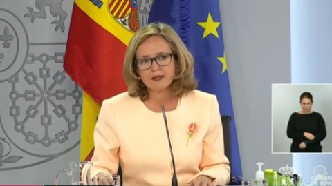 06/10/2020 - La vicepresidenta tercera del Gobierno y ministra de Asuntos Económicos y Transformación Digital, Nadia Calviño. / CAPTURA