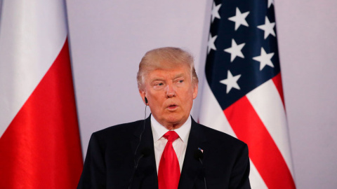 Trump, en Varsovia este jueves. REUTERS/Carlos Barria Trump, en Varsovia este jueves. REUTERS/Carlos Barria