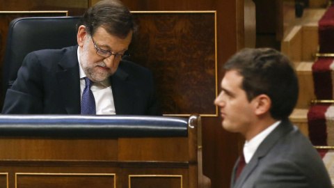 El presidente del Gobierno, Mariano Rajoy, y el líder de Ciudadanos, Albert Rivera, en el Congreso. Archivo REUTERS El presidente del Gobierno, Mariano Rajoy, y el líder de Ciudadanos, Albert Rivera, en el Congreso. Archivo REUTERS