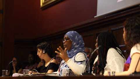 Presentació del Tribunal Permanent dels Pobles, ahir a Barcelona. / FOTOMOVIMIENTO Presentació del Tribunal Permanent dels Pobles, ahir a Barcelona. / FOTOMOVIMIENTO