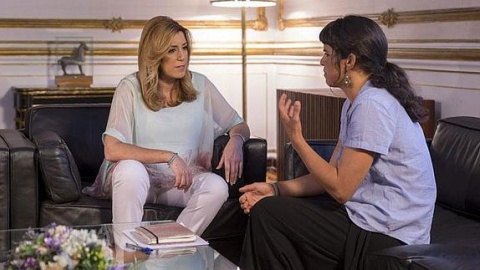 Susana Díaz, presidenta de Andalucía, y Teresa Rodríguez, diputada por Podemos / EFE Susana Díaz, presidenta de Andalucía, y Teresa Rodríguez, diputada por Podemos / EFE