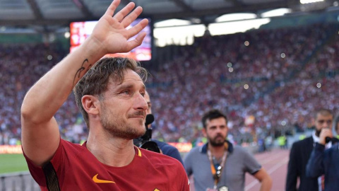 Totti en su partido de despedida tras anunciar su retirada. Totti en su partido de despedida tras anunciar su retirada.