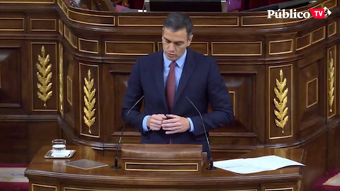 Pedro Sánchez, a Santiago Abascal: "La realidad va por un lado y usted por otro" Pedro Sánchez, a Santiago Abascal: "La realidad va por un lado y usted por otro"