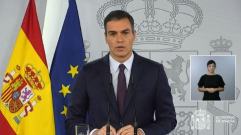 El presidente del Gobierno, Pedro Sánchez, en rueda de prensa. / MONCLOA El presidente del Gobierno, Pedro Sánchez, en rueda de prensa. / MONCLOA