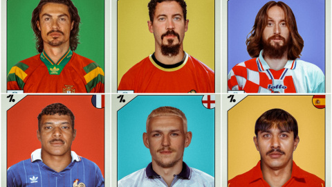 Imágenes de los jugadores de la Eurocopa en cromos retro. - OneFootball / TWITTER Imágenes de los jugadores de la Eurocopa en cromos retro. - OneFootball / TWITTER