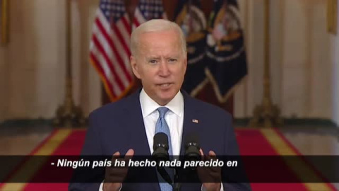 Joe Biden califica la evacuación de las tropas de Afganistán como un "éxito extraordinario" Joe Biden califica la evacuación de las tropas de Afganistán como un "éxito extraordinario"