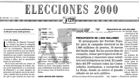 ABC presupuesto campaña 2000 ABC presupuesto campaña 2000