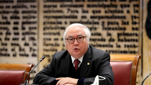 El Ministro de Universidades, Manuel Castells, el pasado jueves en el Senado. El Ministro de Universidades, Manuel Castells, el pasado jueves en el Senado.
