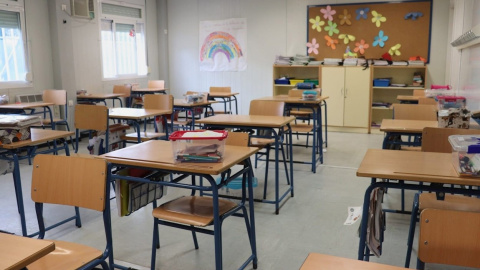 Imagen de un aula vacía Imagen de un aula vacía