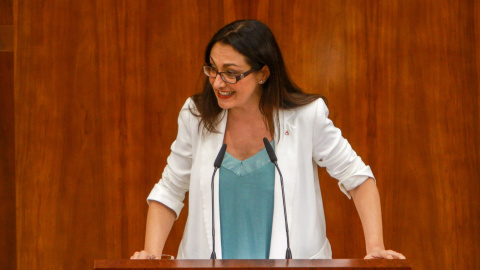 La diputada de Unidas Podemos Izquierda Unida Madrid en Pie en la Asamblea de Madrid, Soledad Sánchez