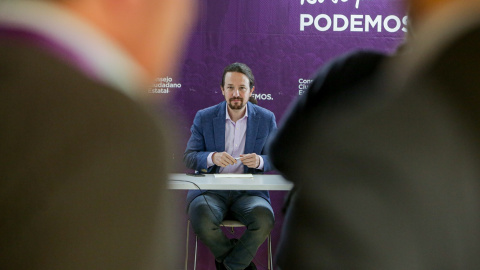 Pablo Iglesias durante su intervención en una reunión del Consejo Ciudadano Estatal (CCE) de Podemos, en enero de 2020. Pablo Iglesias durante su intervención en una reunión del Consejo Ciudadano Estatal (CCE) de Podemos, en enero de 2020.