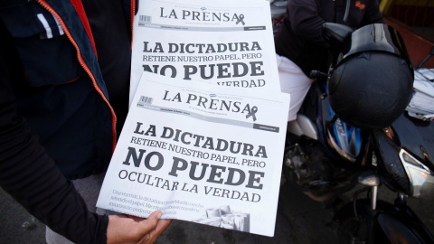 Imagen de un periódico nicaragüense opositor del Gobierno de Daniel Ortega. Imagen de un periódico nicaragüense opositor del Gobierno de Daniel Ortega.