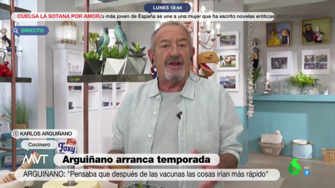 Karlos Arguiñano se pronuncia sobre la situación del rey emérito. / Más Vale Tarde
Karlos Arguiñano se pronuncia sobre la situación del rey emérito. / Más Vale Tarde