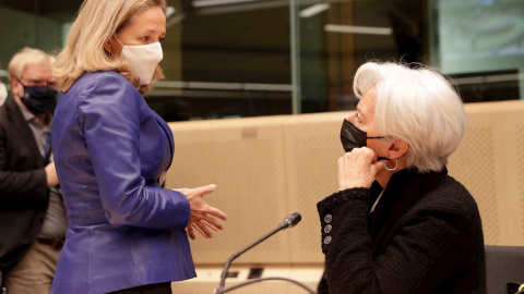 Nadia Calviño con Christine Lagarde Nadia Calviño con Christine Lagarde