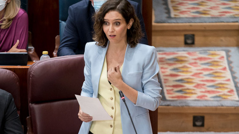La presidenta de la Comunidad de Madrid, Isabel Díaz Ayuso en la sesión de control de este jueves.- A. PÉREZ MECA (EUROPA PRESS) La presidenta de la Comunidad de Madrid, Isabel Díaz Ayuso en la sesión de control de este jueves.- A. PÉREZ MECA (EUROPA PRESS)