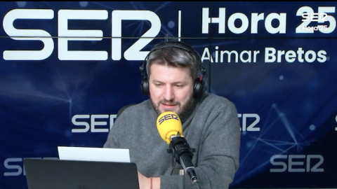 Captura de pantalla 2021-12-16 a las 11.06.27 El periodista Aimar Bretos durante su alocución en Hora 25.