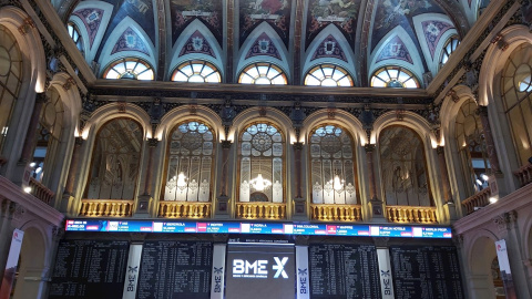Vista del patio de negociación de la Bolsa de Madrid,. EFE/ Altea Tejido Vista del patio de negociación de la Bolsa de Madrid,. EFE/ Altea Tejido