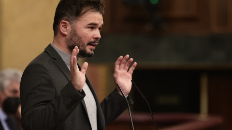 Luz verde a los Presupuestos 2022 en el Congreso de los Diputados El portavoz de ERC en el Congreso, Gabriel Rufián. -Eduardo Parra / Europa Press
28/12/2021