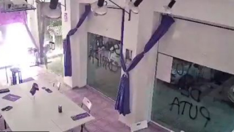 Atentado a Podemos en Cartagena Atentado a Podemos en Cartagena