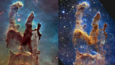 El telescopio Webb hace un retrato de los Pilares de la Creación lleno de estrellas El telescopio Webb hace un retrato de los Pilares de la Creación lleno de estrellas