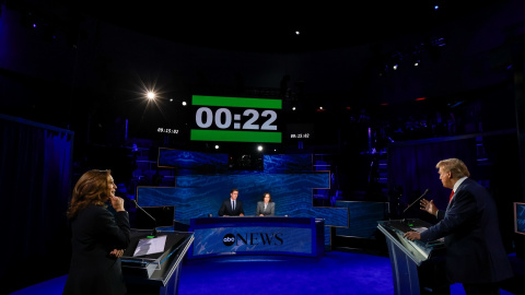 Kamala Harris y Donald Trump durante su primer debate electoral, a 10 de septiembre de 2024. Kamala Harris y Donald Trump durante su primer debate electoral, a 10 de septiembre de 2024.