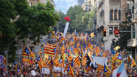 La manifestació de la Diada d'aquest 2021 ha omplert la Via Laietana. La manifestació de la Diada d'aquest 2021 ha omplert la Via Laietana.