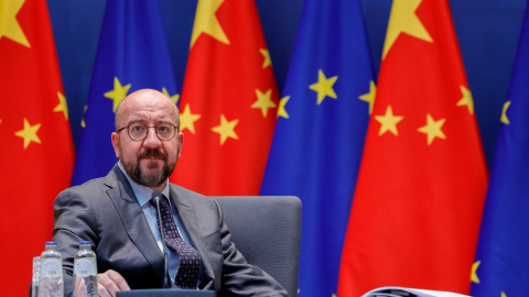 El presidente del Consejo Europeo, Charles Michel, en el edificio del Consejo Europeo en Bruselas, Bélgica, en una imagen de archivo de 1 de enero de 2022. El presidente del Consejo Europeo, Charles Michel, en el edificio del Consejo Europeo en Bruselas, Bélgica, en una imagen de archivo de 1 de enero de 2022.