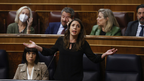 Irene Montero ha acusado al PP en el Congreso de promover la cultura de la violación. Irene Montero ha acusado al PP en el Congreso de promover la cultura de la violación.