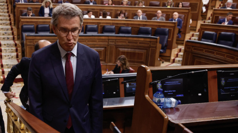 13/9/24 El líder del PP, Alberto Núñez Feijóo durante la sesión de control al Gobierno celebrada el pasado miércoles en el Congreso. 13/9/24 El líder del PP, Alberto Núñez Feijóo durante la sesión de control al Gobierno celebrada el pasado miércoles en el Congreso.