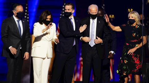 Joe Biden celebra la victoria en las elecciones presidenciales de EEUU. Joe Biden celebra la victoria en las elecciones presidenciales de EEUU.