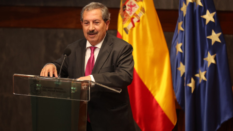El presidente del Consejo General del Poder Judicial y vocal, Rafael Mozo, interviene durante los premios del Observatorio contra la Violencia Doméstica y de Género, en el Consejo General del Poder Judicial (CGPJ), a 29 de noviembre de 2022, en Madrid. El presidente del Consejo General del Poder Judicial y vocal, Rafael Mozo, interviene durante los premios del Observatorio contra la Violencia Doméstica y de Género, en el Consejo General del Poder Judicial (CGPJ), a 29 de noviembre de 2022, en Madrid.