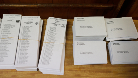 Paperetes en un col·legi electoral per a les eleccions del 21D. REUTERS/Jon Nazca. Paperetes en un col·legi electoral per a les eleccions del 21D. REUTERS/Jon Nazca.