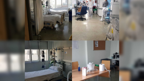 Imágenes de la planta de UCI covid del hospital La Paz. Imágenes de la planta de UCI covid del hospital La Paz.