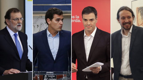 Mariano Rajoy, Albert Rivera, Pedro Sánchez y Pablo Iglesias. EFE Mariano Rajoy, Albert Rivera, Pedro Sánchez y Pablo Iglesias. EFE